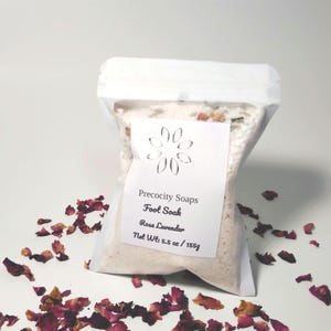 Rose Lavender Salt Foot Soak 5.5 oz Bag