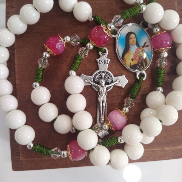 St. Therese Rosary, First Communion Rosary, Confirmation Rosary, Graduation, Catholic Rosary, Simple Rosary, Catholic Women, Mothers, Girls