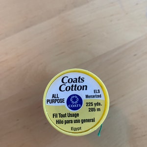 Coats & Clark Coats Cotton All Purpose Mercerized 225 yards Thread Green image 2