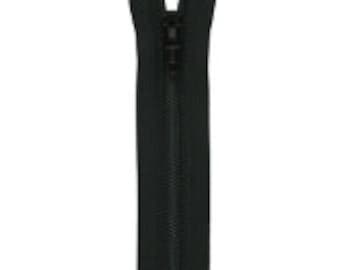 YKK Nylon Dress Non-Separating Zipper 22 inch black