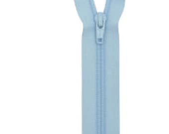 YKK Nylon Jacket Coil Separating Zipper 24 inch Light Blue