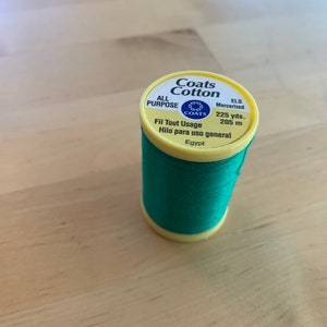 Coats & Clark Coats Cotton All Purpose Mercerized 225 yards Thread Green image 1