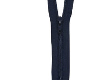 YKK Nylon Dress Non-Separating Zipper 24 inch Navy Blue