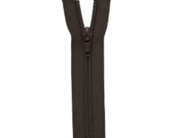 YKK Nylon Coil Boot Non-Separating Zipper 22 inch Black