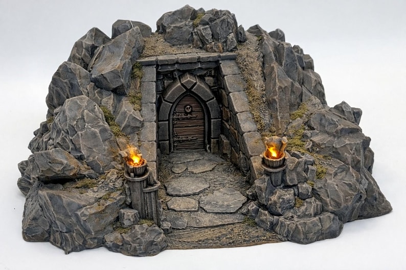 Fantasy Tunnel Entrance Tabletop Terrain – 28mm 32mm Dnd – Rocky ...