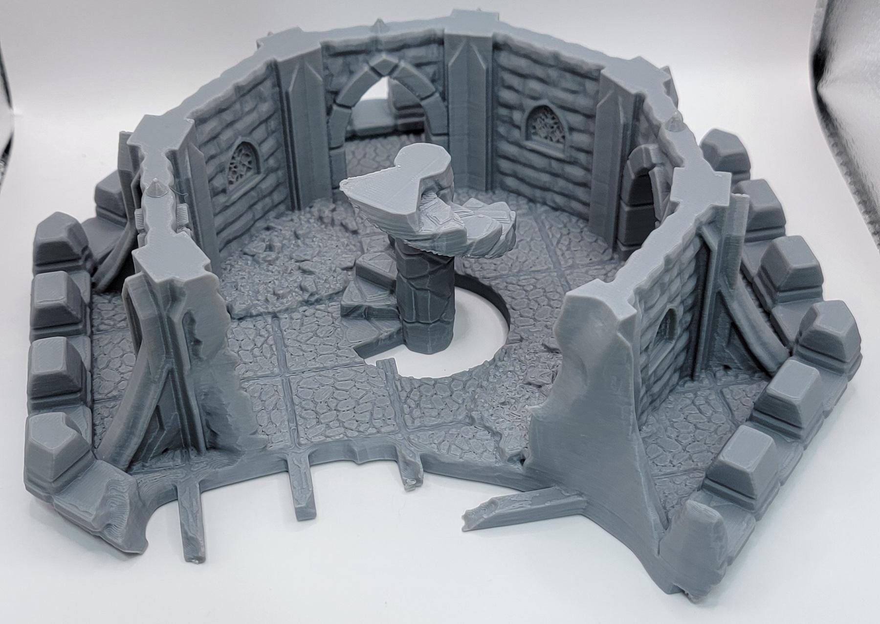 Pathfinder Tower Battle Damaged Wizard Tower 6 Level Modular 3D Printed Terrain D&D ...