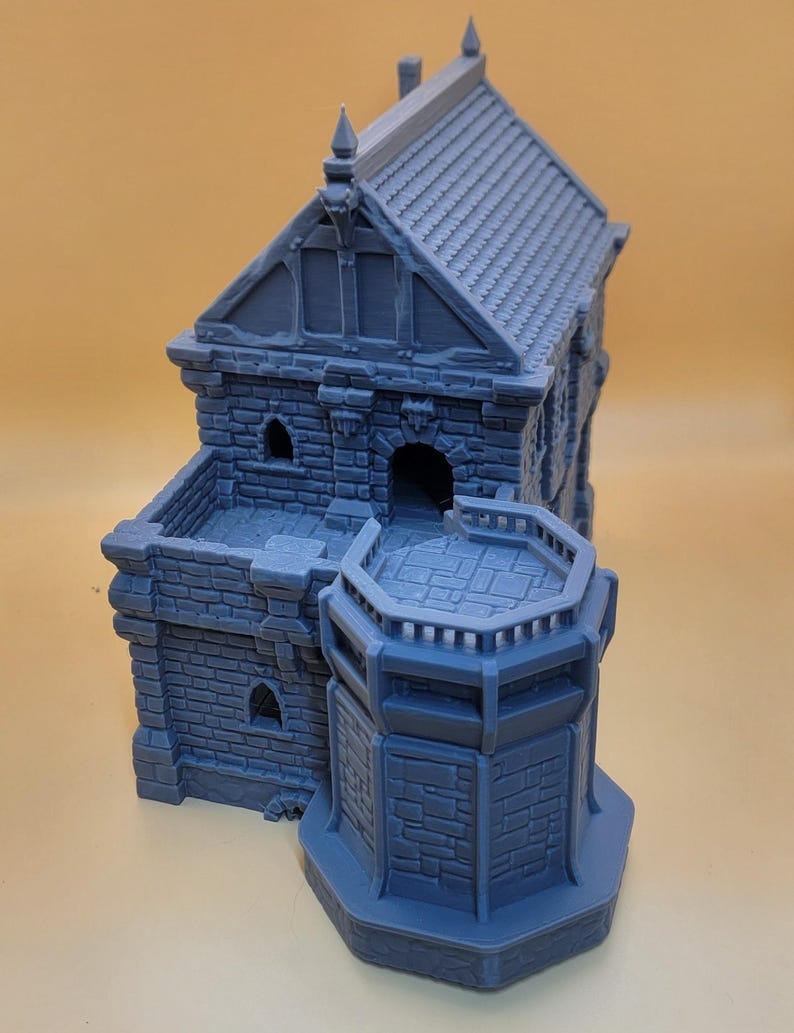 Nobles Manor Multi Level 3D Printed Terrain D&D Pathfinder Tabletop RPG City Encounter image 3