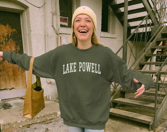 レイク・パウエル・スウェットシャツ：サウスウエスト・キャニオンスタイル（ユニセックスサイズS～5XL）