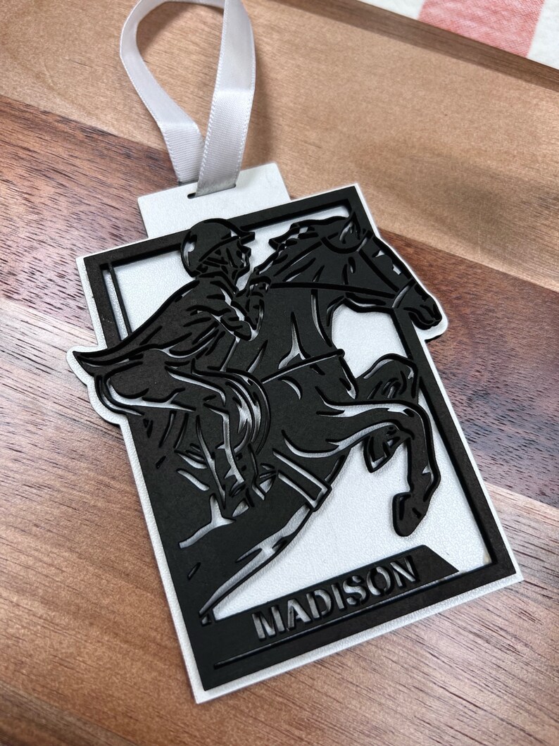 Personalized Equestrian / Horse Back Rider Christmas Ornament - Etsy
