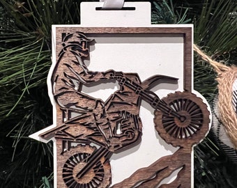 Personalized Motor Cross Christmas Ornament