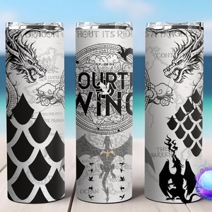 20 oz Fourth Wing Themed Tumbler Wrap Booktok Tumbler Wrap Fantasy Romance Digital Tumbler Wrap PNG Romance Young Adult Fantasy