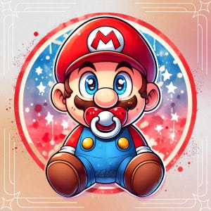 Images clipart, graphiques et oeuvres d'art, esthétiques arc-en-ciel, images clipart bébé Mario dessin animé