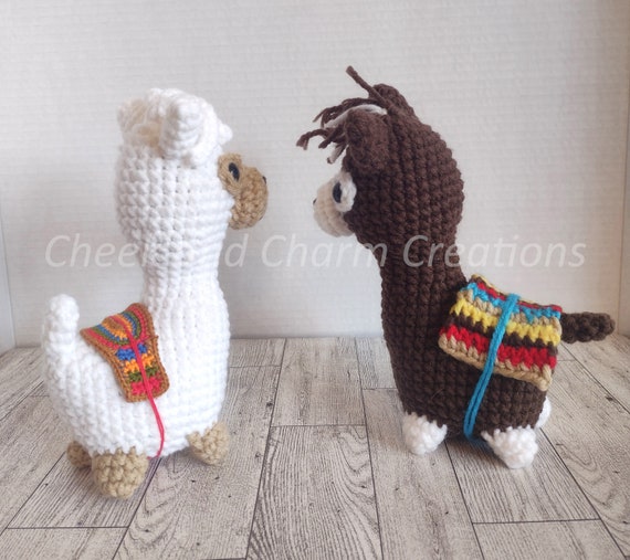 Crochet Sassy Alpaca Crocheted, Amigurumi, Stuffed Animal