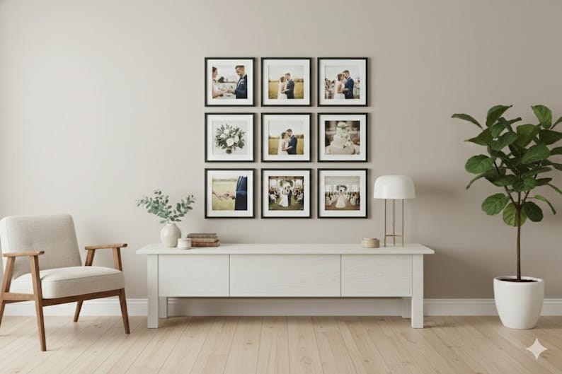 Modern 9-piece Gallery Wall Frame Set, Minimalist Home Decor - Etsy