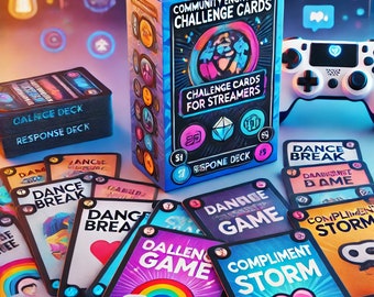 Juego de cartas de desafío de participación comunitaria para streamers