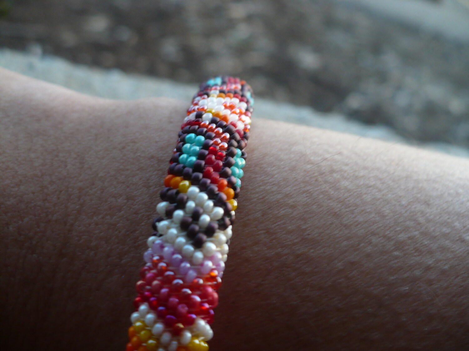 Peyote stitch beaded bracelet Native American beadwork | Etsy