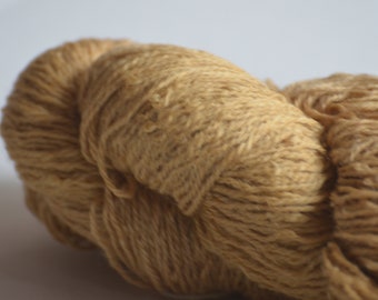 Rosey Gold, Millspun Longwool Fingering 3-Ply Yarn, Naturally Dyed