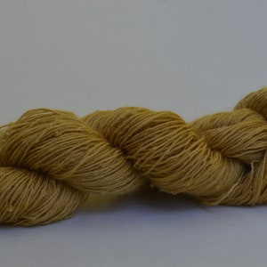 Marigold Naturally-Dyed Farm Grown, Millspun Longwool Fingering 3-Ply Yarn image 4