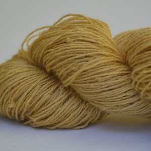 Marigold Naturally-Dyed Farm Grown, Millspun Longwool Fingering 3-Ply Yarn image 2