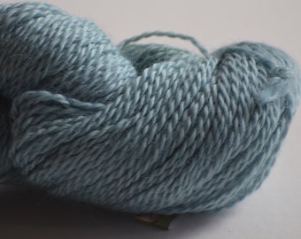 Light Blue v.5 Farm Grown, Millspun Longwool II Worsted Yarn, Naturally Dyed