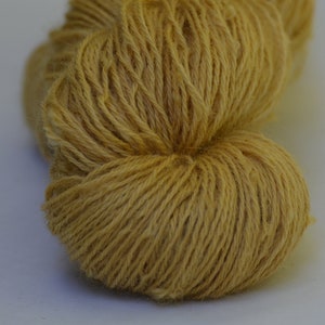 Marigold Naturally-Dyed Farm Grown, Millspun Longwool Fingering 3-Ply Yarn image 5