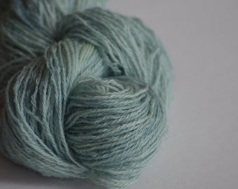 Robin's Egg Blue vii, Millspun Longwool Fingering 3-Ply Yarn, Naturally Dyed