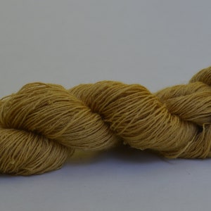 Marigold Naturally-Dyed Farm Grown, Millspun Longwool Fingering 3-Ply Yarn image 6