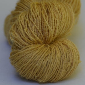 Marigold Naturally-Dyed Farm Grown, Millspun Longwool Fingering 3-Ply Yarn image 1