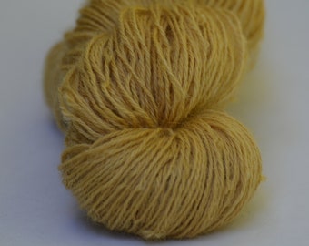 Marigold Naturally-Dyed Farm Grown, Millspun Longwool Fingering 3-Ply Yarn