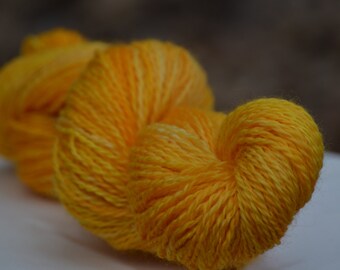 Golden Yellow, Farm Grown, Millspun Longwool Yarn