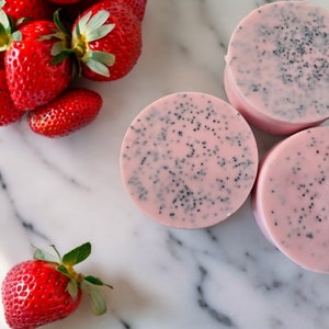 Strawberry Cleansing and Exfoliating Soap Bar