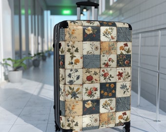 Vintage-Koffer mit Patchwork-Print – Abenteuer freischalten