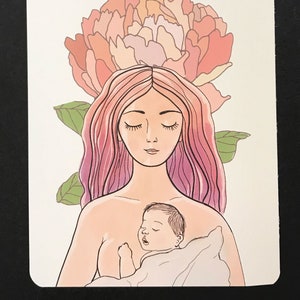 Skin to Skin Mama et Baby Postcard / nature / cartes / carte postale
