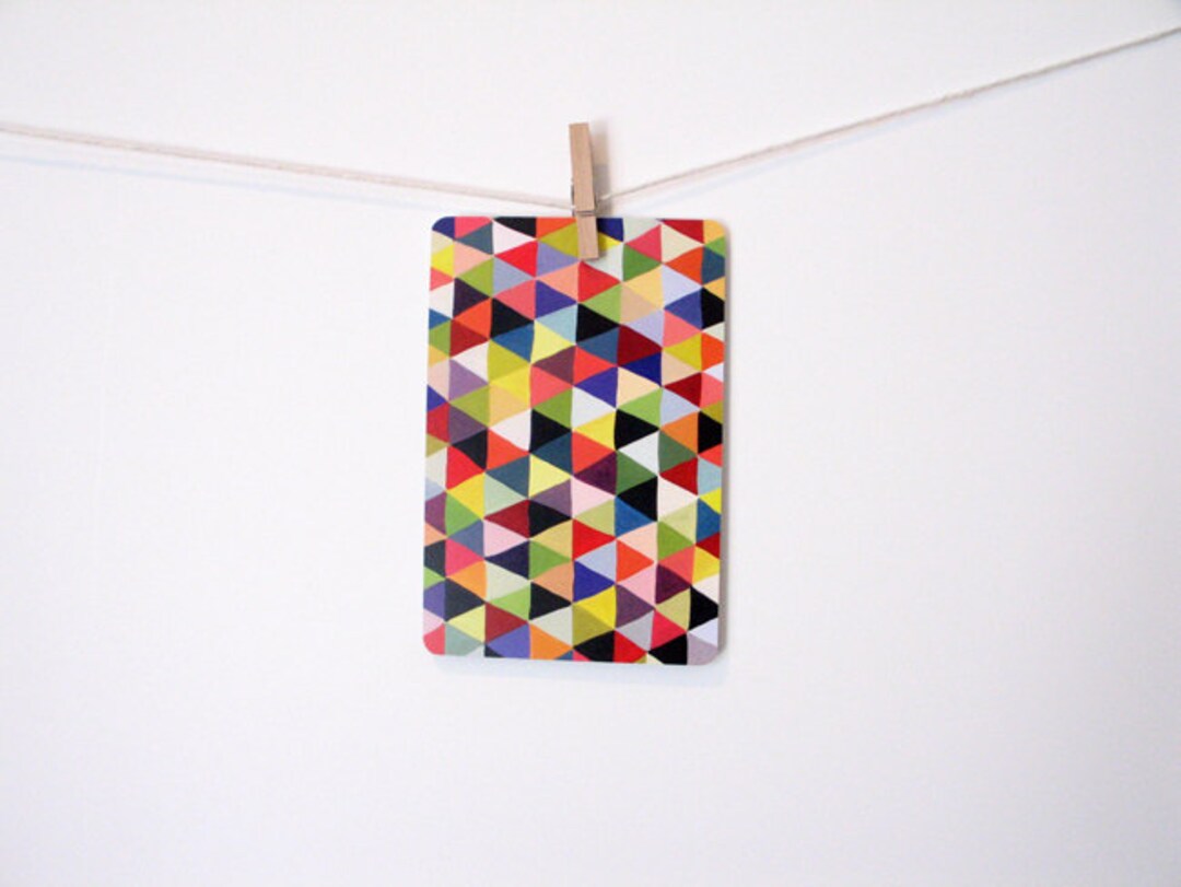 Geometry Postcard Black Geometry Triangles Art Postcard - Etsy