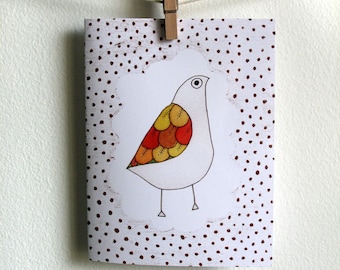 White Bird - Greeting Card - Blank Inside with matching white envelope