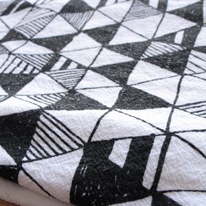 Geometric Tea Towel Silkscreened 100% Cotton Flour Sack - Etsy