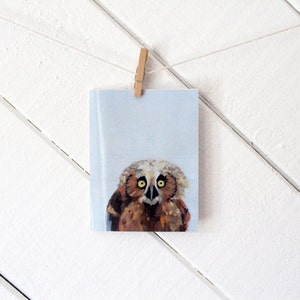 Owl Greeting Card Blank Inside with matching white envelope image 1