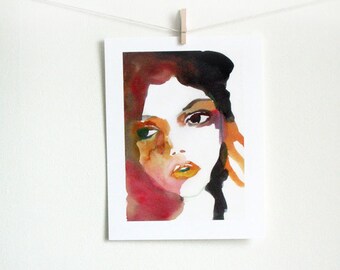 What You Talking About - art print of watercolor painting