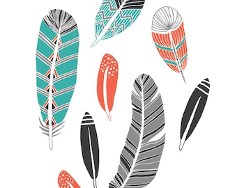 Feather Collection Art Print