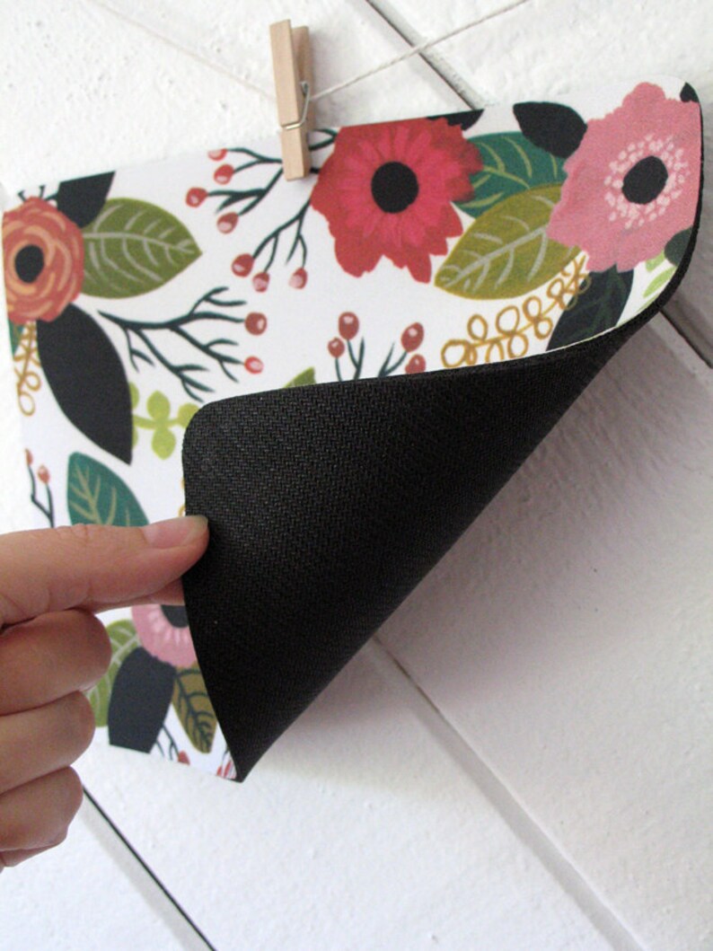 mousepad / Mouse Pad / Mat Gouache Flowers image 3