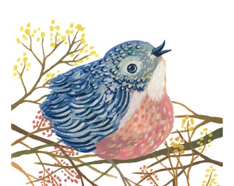 Spring Bird art print - archival fine art