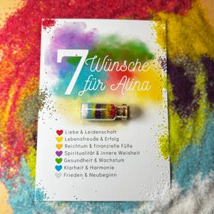 7 Wishes - Esaudisci i desideri personalizzati - Idea regalo creativa - Biglietto di auguri come dono spirituale per la manifestazione dei desideri
