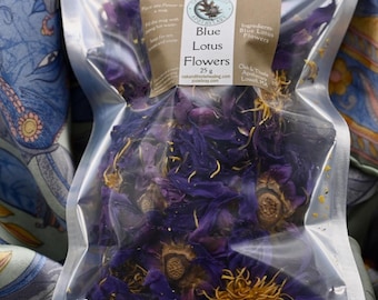 Flores de Lótus Azul, Chá para Sonhos Lúcidos, Chá de Ervas Espiritual, Chá Relaxante, Erva Cerimonial