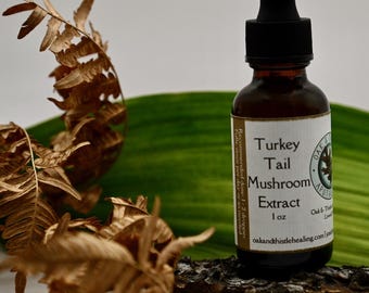 Turkey Tail Mushroom Extract, Immune Support Elixir, Herbal Wellness Tincture, Adaptogenic Extract, Natural Vitality