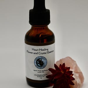 Heart Healing Essence, Flower and Crystal Essence, Cherry Blossom Energy, Heart Chakra Balancing, Aura Cleansing