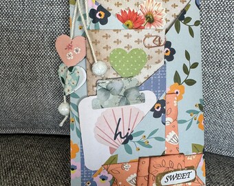 Pocket insert with notebook, folio, with ephemera