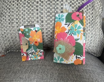 Two Slim flower folios with notebook