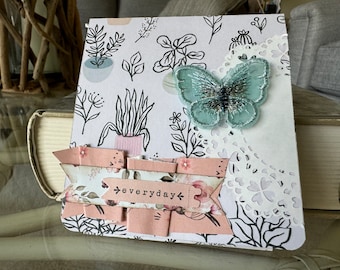 Junk Journal, Folio, Insert Pocket, Scrapbook, Notebook, Gift, Floating journal