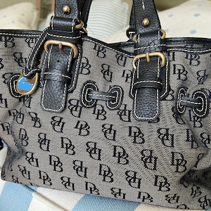 Vintage DOONEY and Bourke Signature Sachel Handbag, Purse with Dustbag