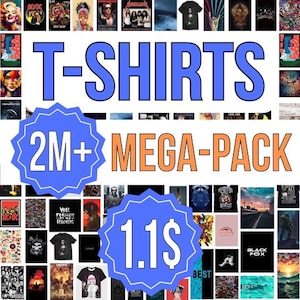 2M+ Mega Bundle Special | T-Shirt Graphic Designs | Print on Demand, Various Themes, High Quality Graphics, Editable | svg png jpg eps dxf